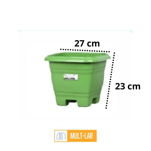 VASO QUADRADO N28 VERDE 9350