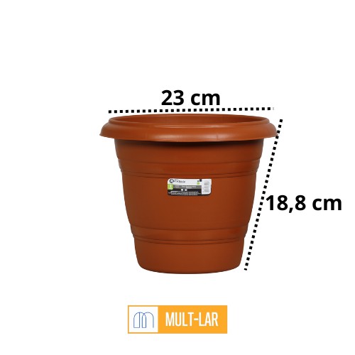 VASO REDONDO N22 MARROM 9399