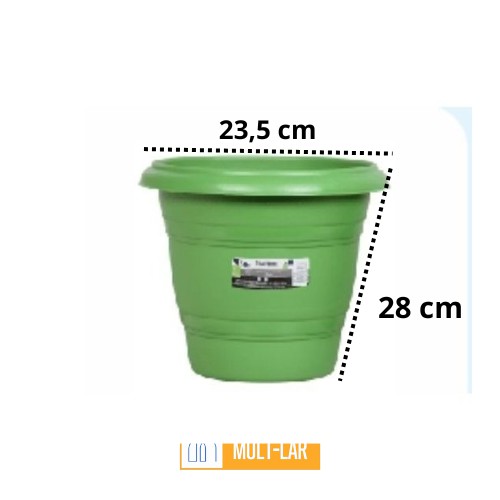 VASO REDONDO N28 VERDE 9300