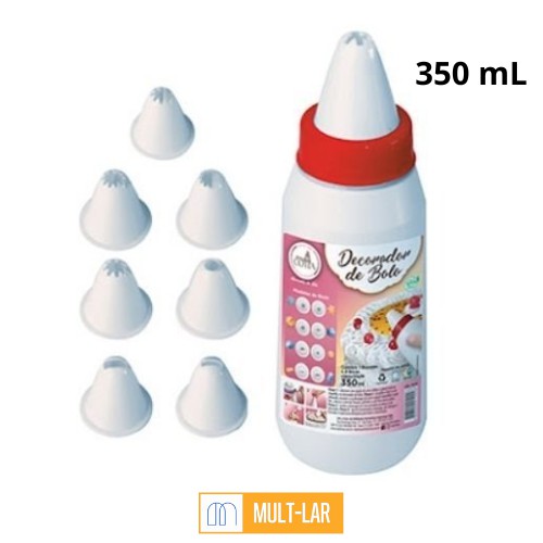 KIT DECORADOR DE BOLO BISNAGA DE CONFEITAR COM 8 BICOS 1000