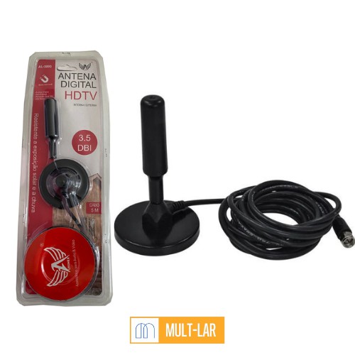 ANTENA DIGITAL HDTV 5 METROS AL-3003