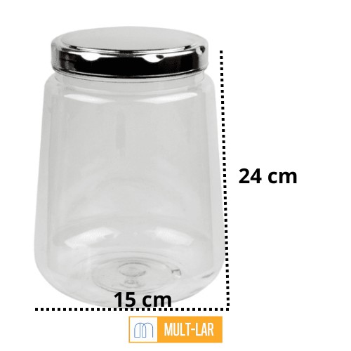 POTE CÔNICO PRATA 3 LITROS 732