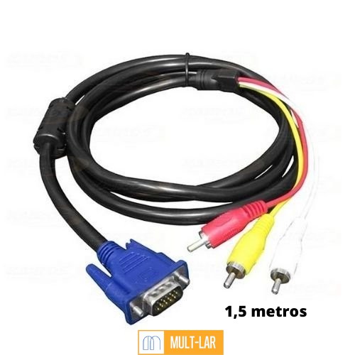 CABO VGA X 3RCA 1,5MT LE-6617