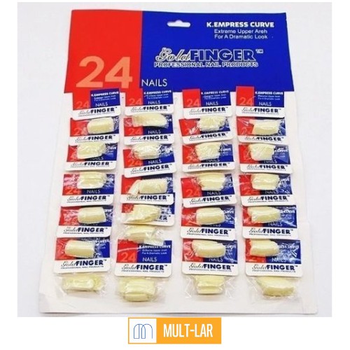 UNHA POSTIÇA CARTELA COM 24 KITS CRS-5190