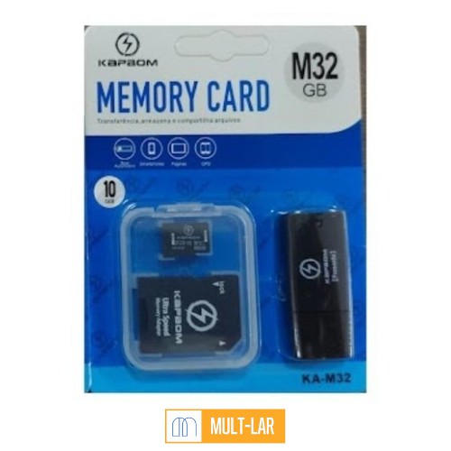 CARTAO DE MEMÓRIA 32 GB COM ADAPTADOR USB KA-M32