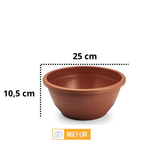 VASO REDONDO 3,5 LITROS MARROM 0127