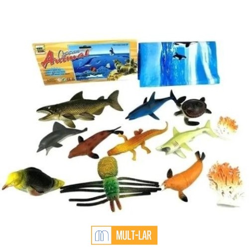 KIT ANIMAIS FUNDO DO MAR KIT COM 13 UNIDADES TK-1947