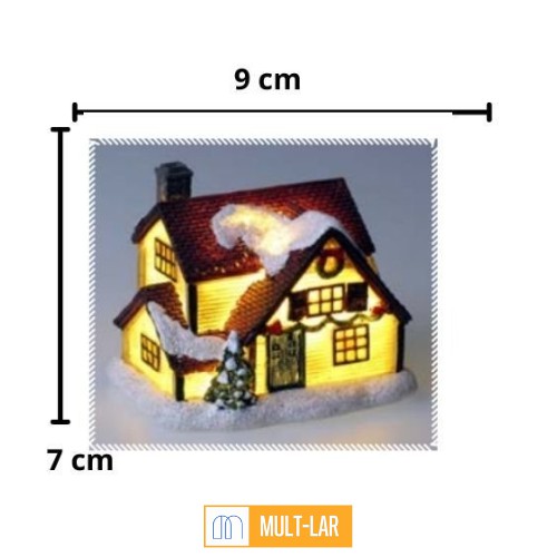 ENFEITE DE NATAL CASA DECORATIVA ILUMINADA NDT23016