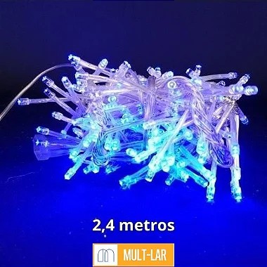 PISCA LED 192 LAMPADAS AZUL 2,4 METROS 127V NTL23192A127V NATAL