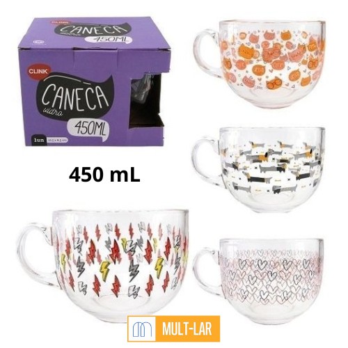 CANECA DE VIDRO 450 ML CK3467