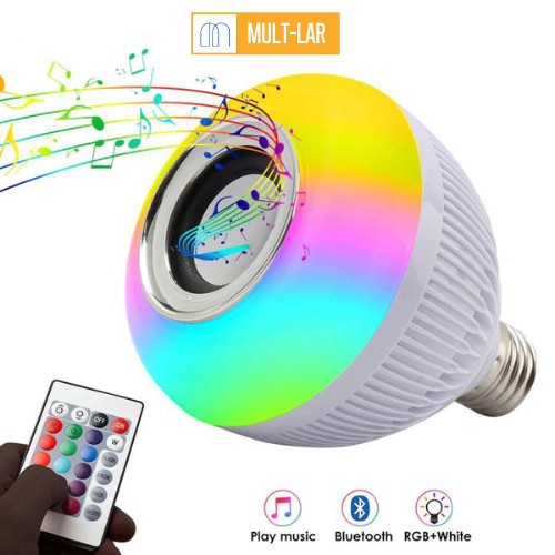 LAMPADA LED BLUETOOTH 12 W CAIXA DE SOM