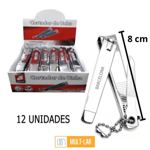 CORTADOR DE UNHA GRANDE CAIXA COM 12 UNIDADES BAR-73047-78