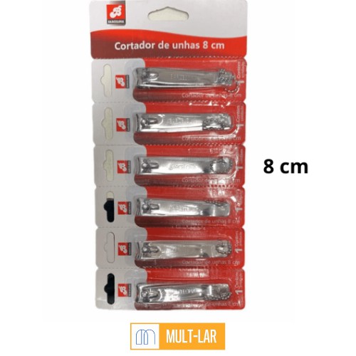CORTADOR DE UNHA GRANDE CARTELA COM 6 UNIDADES BAR-73009-13