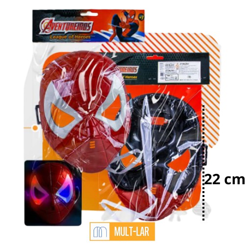MASCARA HOMEM ARANHA COM LUZ 100