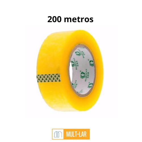 FITA CREPE ADESIVA TRANSPARENTE 200 METROS AL53014