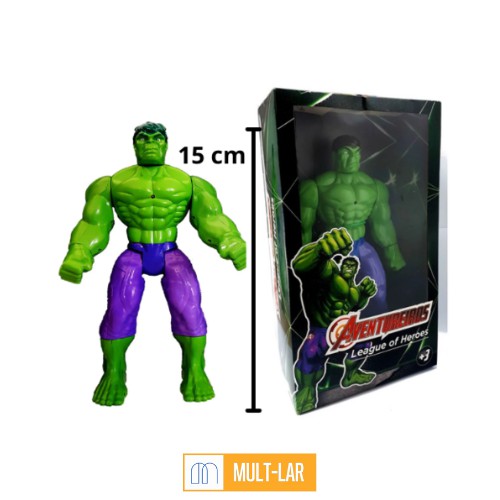 HERÓI HULK COM LUZ 15 CM NA CAIXA 9912-1