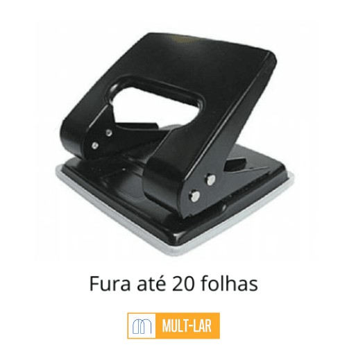 PERFURADOR DE PAPEL COM 2 FUROS PARA 20 FOLHAS YP7133