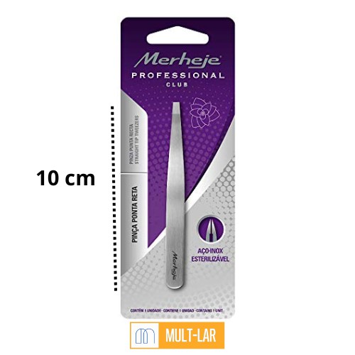 PINÇA PONTA RETA INOX MERHEJE