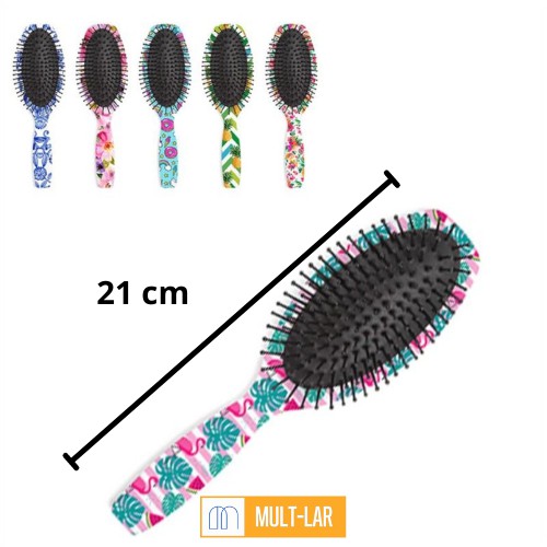 ESCOVA PARA CABELO OVAL ESTAMPADA 992