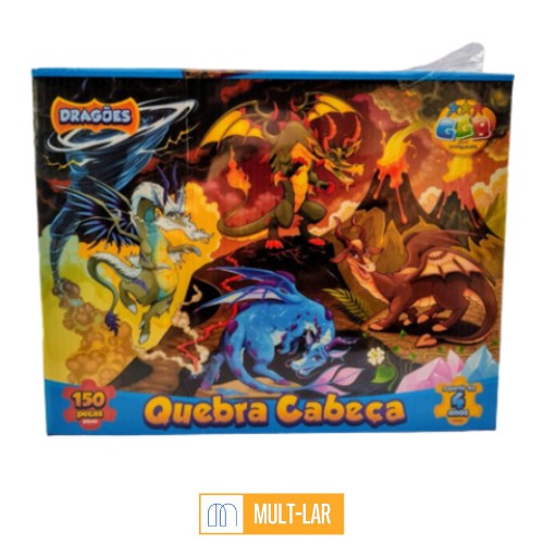 JOGO QUEBRA CABEÇA 150 PEÇAS DRAGÕES 1013
