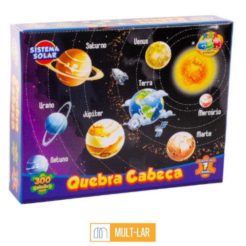 JOGO QUEBRA CABEÇA 300 PEÇAS SISTEMA SOLAR 1014