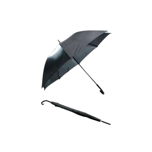 GUARDA CHUVA PRETO AUTOMÁTICO CABO CURVO RJS01206
