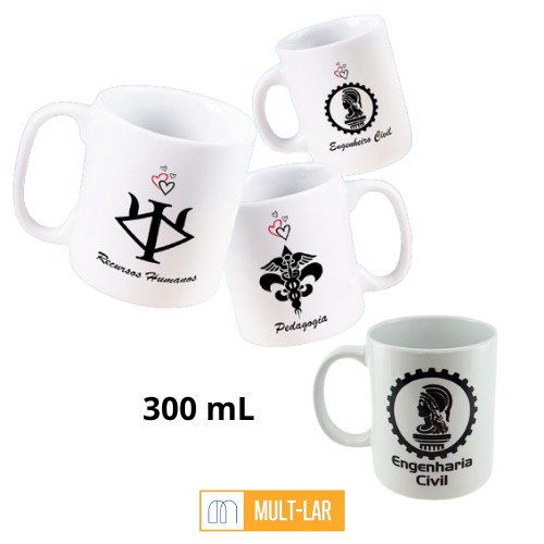 CANECA PORCELANA 300 ML PROFISSOES 175