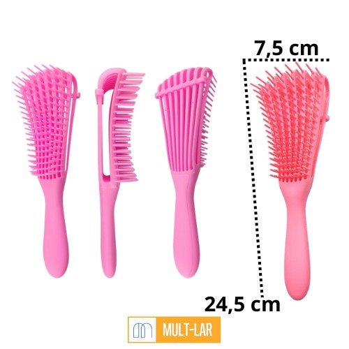 ESCOVA DARMA CACHOS ROSA 465