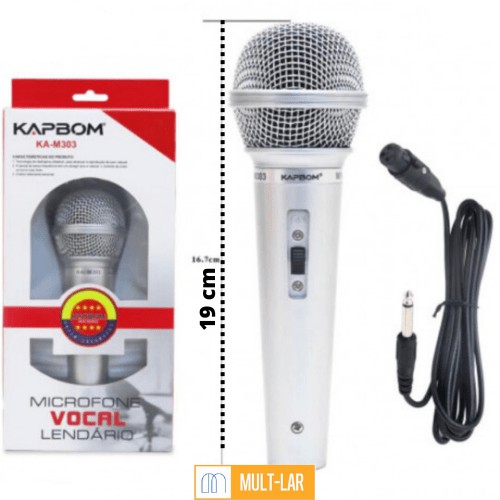 MICROFONE COM CABO KA-M303