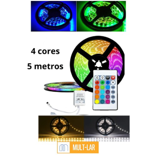 FITA DE LED 5 METROS 4 CORES KAP-3528RGB