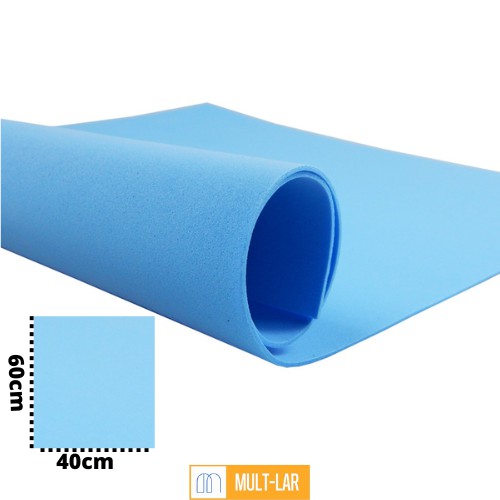 EVA 40X60CM AZUL CLARO PACOTE COM 10 FOLHAS 1714022
