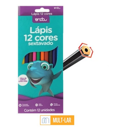 LAPIS DE COR 12 CORES SEXTAVADO PACOTE COM 6 CAIXAS 1111054