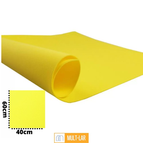 EVA 40 X 60 CM AMARELO PACOTE COM 10 FOLHAS 1714017