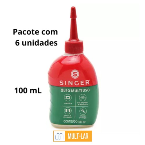 ÓLEO SINGER 100 ML PACOTE COM 6 UNIDADES