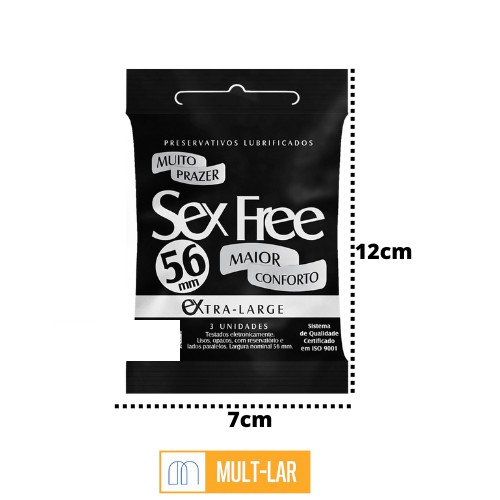 PRESERVATIVO MASCULINO EXTRA LARGE  PACOTE C/ 3 UNIDADES