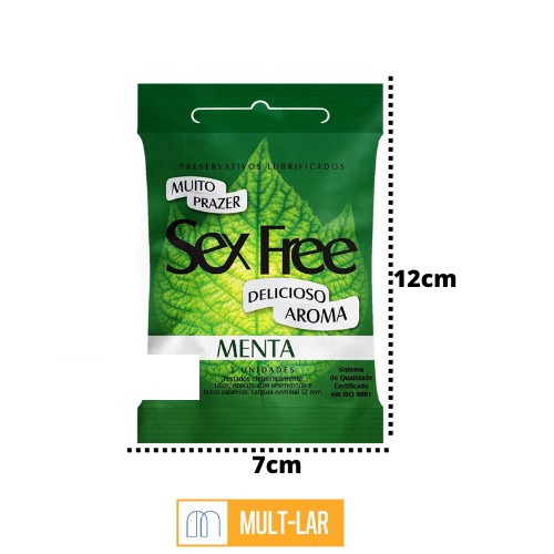 PRESERVATIVO MASCULINO SABOR MENTA PACOTE C/ 3 UNIDADES