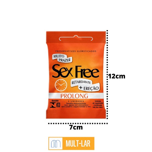 PRESERVATIVO MASCULINO PROLONG PACOTE C/ 3 UNIDADES