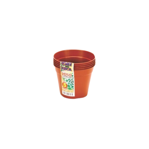 VASO REDONDO SUCULENTA MARROM 150 ML 2806 KIT COM 5 UNIDADES