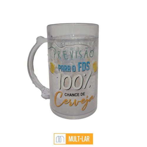 CANECA COM GEL CONGELANTE PREVISÃO PARA O FDS