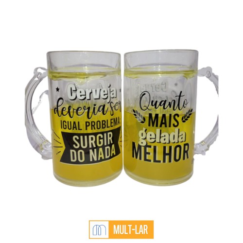 CANECA COM GEL CONGELANTE CERVEJA
