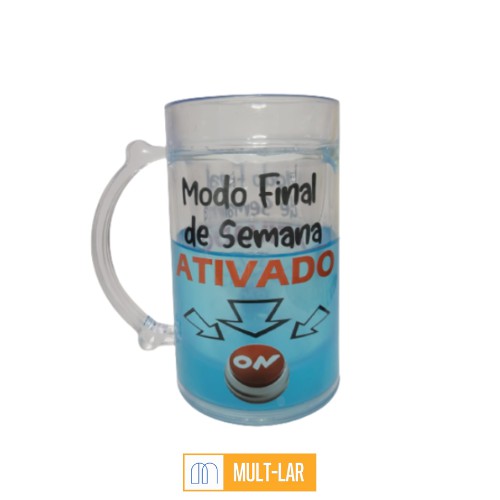 CANECA COM GEL CONGELANTE FIM DE SEMANA ATIVADO