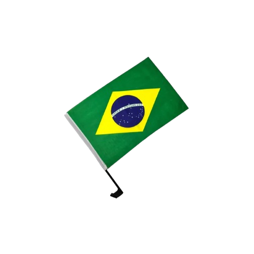 BANDEIRA BRASIL COM HASTE VIDRO