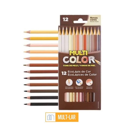 LAPIS DE COR TONS DE PELE 12 CORES FABER CASTEL