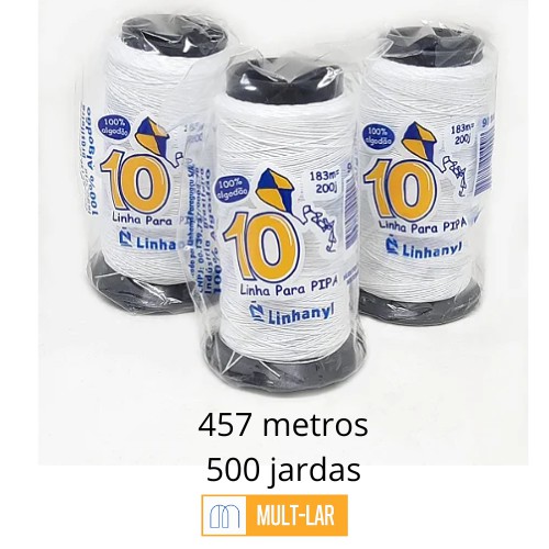 LINHA DE PIPA 500 JARDAS PACOTE COM 12 UNIDADES AP104