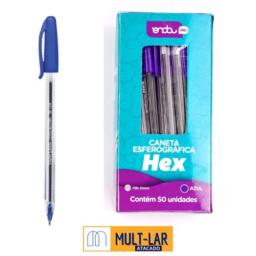 CANETA AZUL 1.0 MM CAIXA COM 50 UNIDADES 4311036