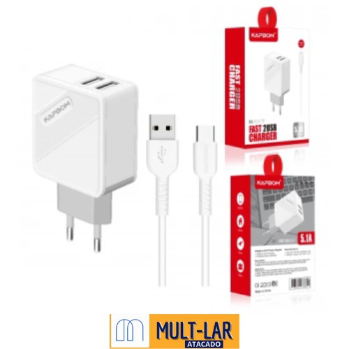 CARREGADOR TIPO C KA-5605-TY 5.1A