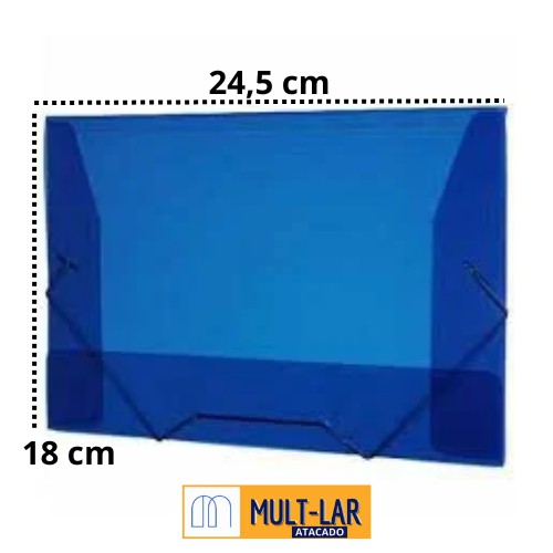 PASTA PEQUENA ABA ELASTICO 1/2 OFICIO A01B AZUL