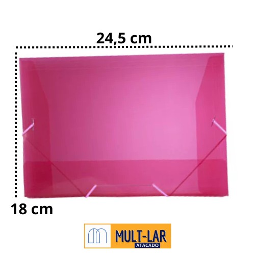 PASTA PEQUENA ABA ELASTICO 1/2 OFICIO A01B ROSA