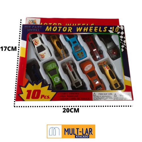 KIT CARROS RODA LIVRE 10 PEÇAS TK-AB2783