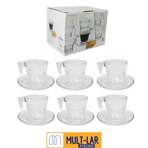 JOGO XÍCARA CAFÉ 80 ML 12 PEÇAS VD66